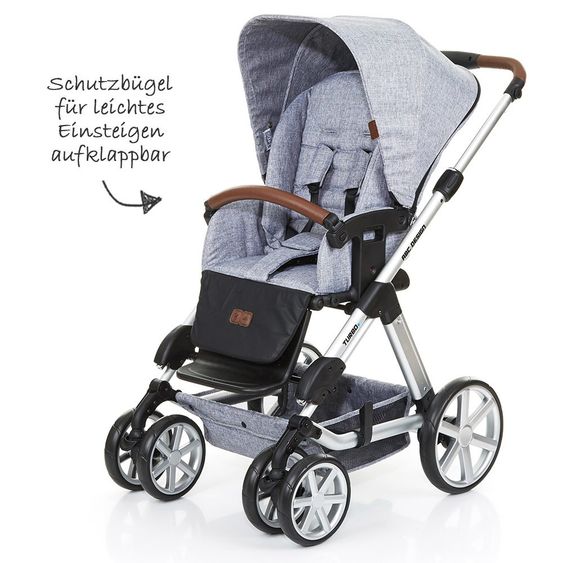 ABC Design Kombi-Kinderwagen Turbo 6 - Graphite Grey