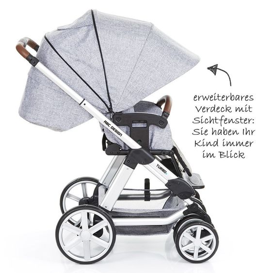 ABC Design Kombi-Kinderwagen Turbo 6 - Graphite Grey