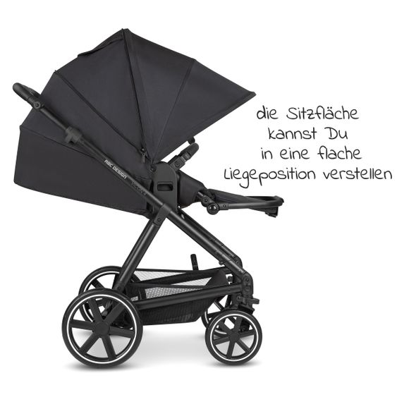 ABC Design Kombi-Kinderwagen Vicon 4 - inkl. Babywanne & Sportsitz mit XXL Zubehörpaket - Classic Edition - Ink