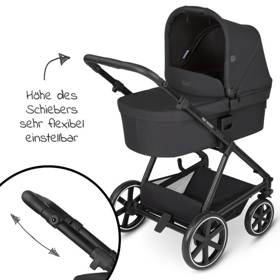 ABC Design Kombi-Kinderwagen Vicon 4 - inkl. Babywanne & Sportsitz mit XXL Zubehörpaket - Classic Edition - Ink