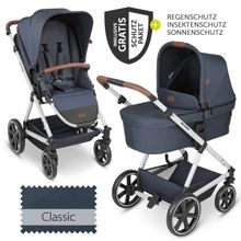 Kombi-Kinderwagen Vicon 4 - inkl. Babywanne & Sportsitz mit XXL Zubehörpaket - Classic Edition - Lake