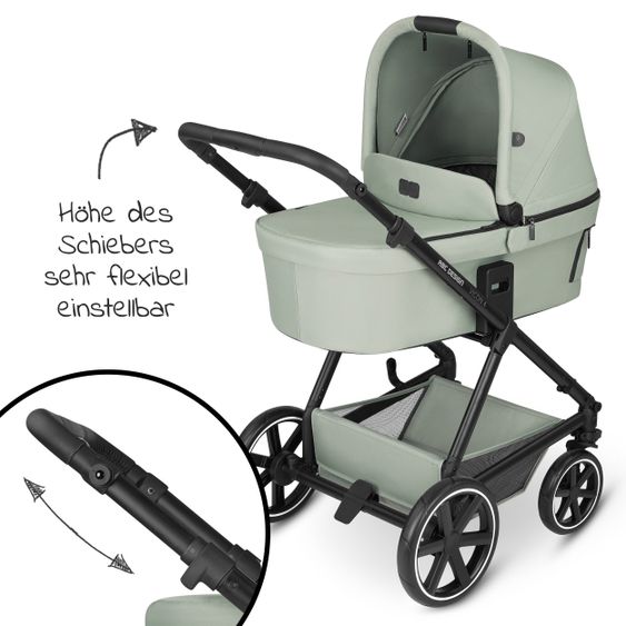 ABC Design Kombi-Kinderwagen Vicon 4 - inkl. Babywanne & Sportsitz mit XXL Zubehörpaket - Classic Edition - Pine