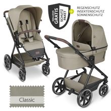 Kombi-Kinderwagen Vicon 4 - inkl. Babywanne & Sportsitz mit XXL Zubehörpaket - Classic Edition - Reed