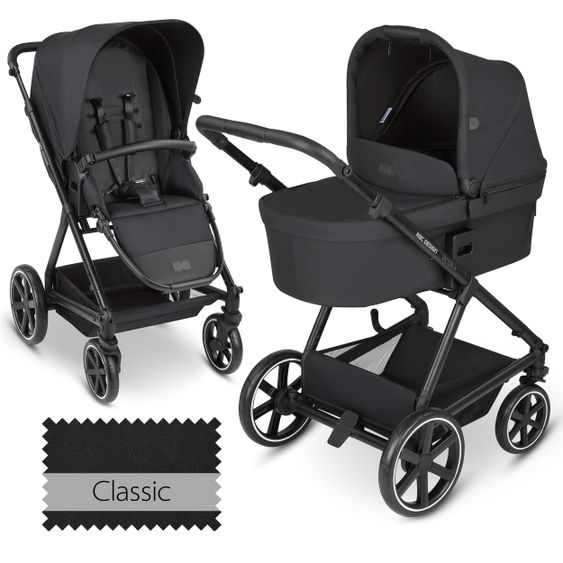 ABC Design Kombi-Kinderwagen Vicon 4 - inkl. Babywanne und Sportsitz - Classic Edition - Ink
