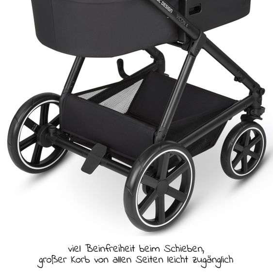 ABC Design Kombi-Kinderwagen Vicon 4 - inkl. Babywanne und Sportsitz - Classic Edition - Ink