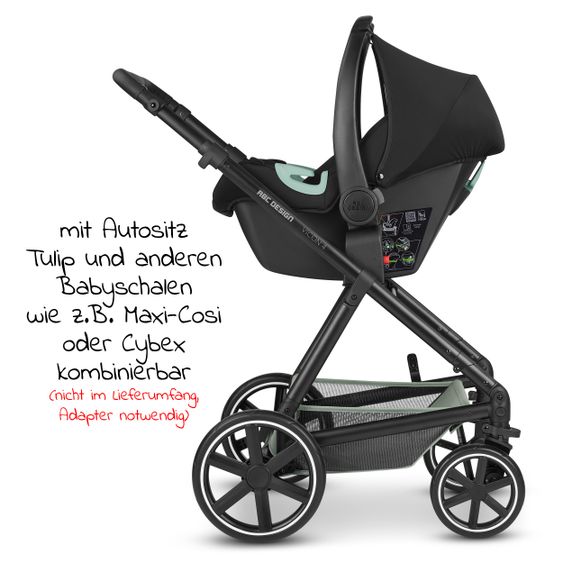 ABC Design Kombi-Kinderwagen Vicon 4 - inkl. Babywanne und Sportsitz - Classic Edition - Pine