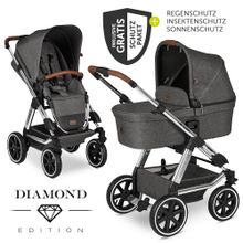 Combi stroller Viper 4 Diamond Edition- incl. carrycot, sport seat & XXL accessories package - Asphalt