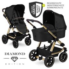 Passeggino combinato Viper 4 Diamond Edition- incluso navicella, seggiolino sportivo e pacchetto accessori XXL - Champagne