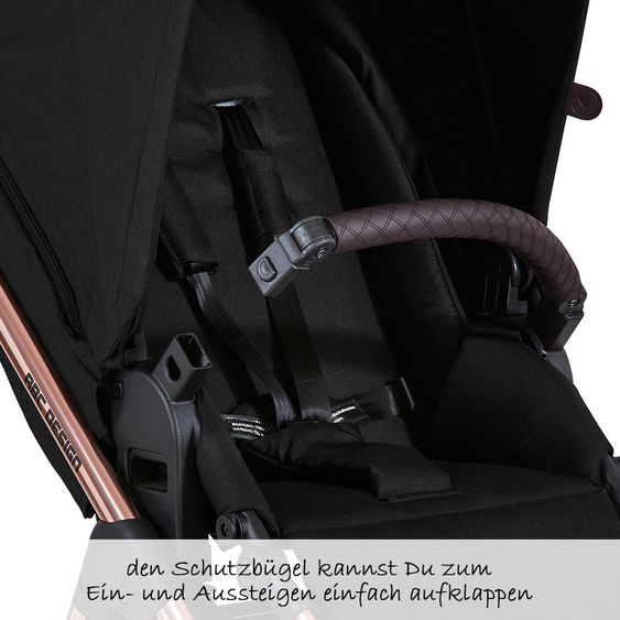 ABC Design Kombi-Kinderwagen Viper 4 Diamond Edition- inkl. Babywanne, Sportsitz & XXL Zubehörpaket - Rose Gold