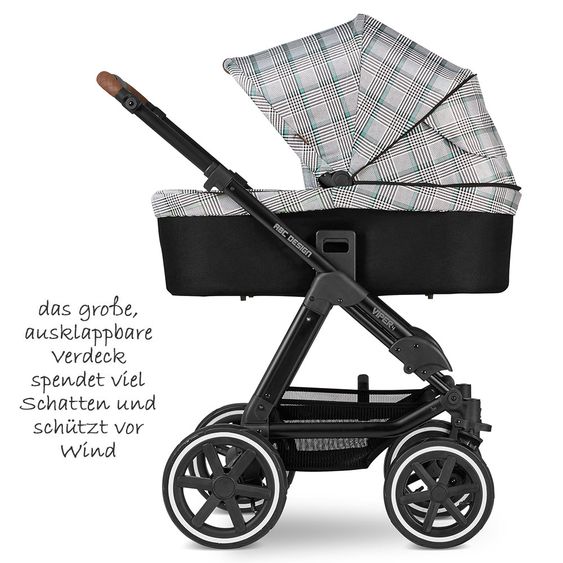 ABC Design Kombi-Kinderwagen Viper 4 - Fashion Edition - inkl. Babywanne, Sportsitz & XXL Zubehörpaket - Smaragd