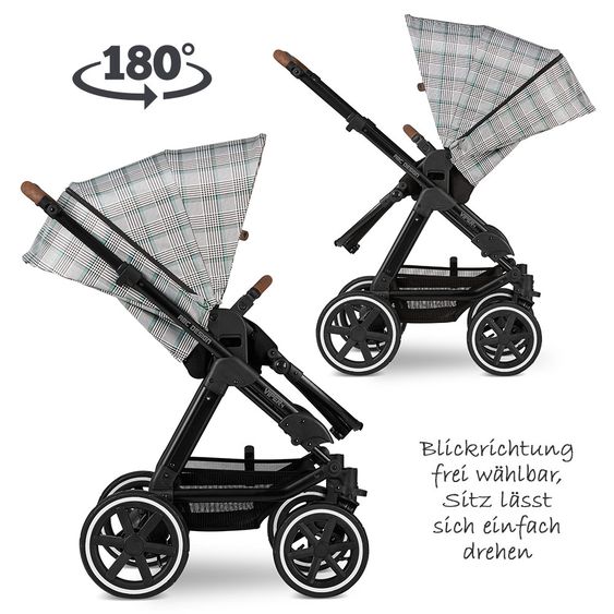 ABC Design Kombi-Kinderwagen Viper 4 - Fashion Edition - inkl. Babywanne, Sportsitz & XXL Zubehörpaket - Smaragd