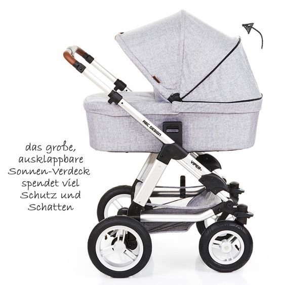ABC Design Kombi-Kinderwagen Viper 4 - Graphite Grey