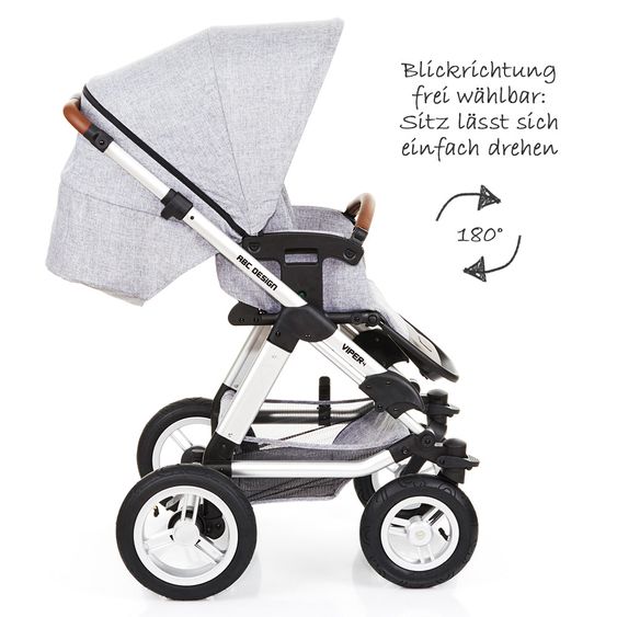 ABC Design Kombi-Kinderwagen Viper 4 - Graphite Grey