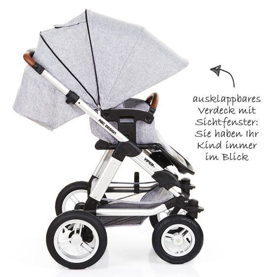 ABC Design Kombi-Kinderwagen Viper 4 - Graphite Grey