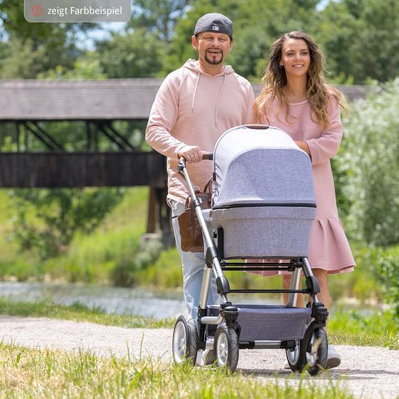 ABC Design Kombi-Kinderwagen Viper 4 - inkl. Babywanne, Sportsitz und Fußsack - Piano