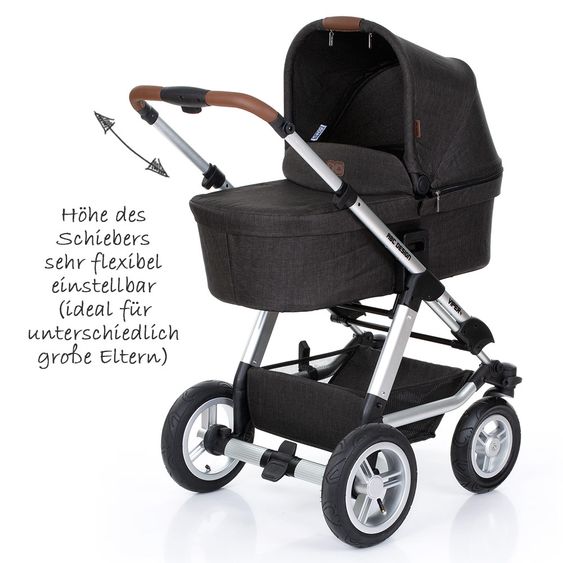 ABC Design Kombi-Kinderwagen Viper 4 - inkl. Babywanne, Sportsitz und Fußsack - Piano