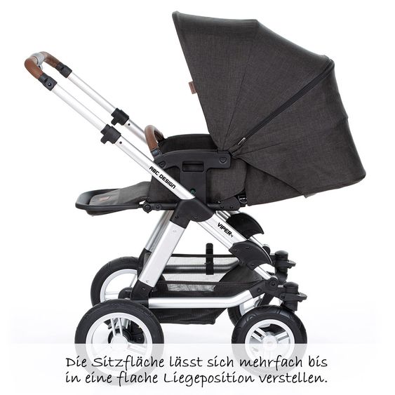 ABC Design Kombi-Kinderwagen Viper 4 - inkl. Babywanne, Sportsitz und Fußsack - Piano