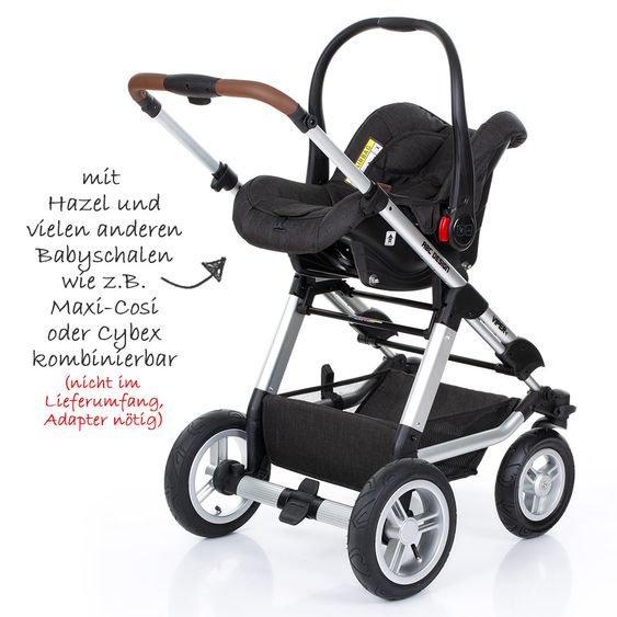 ABC Design Kombi-Kinderwagen Viper 4 - inkl. Babywanne, Sportsitz und Fußsack - Piano