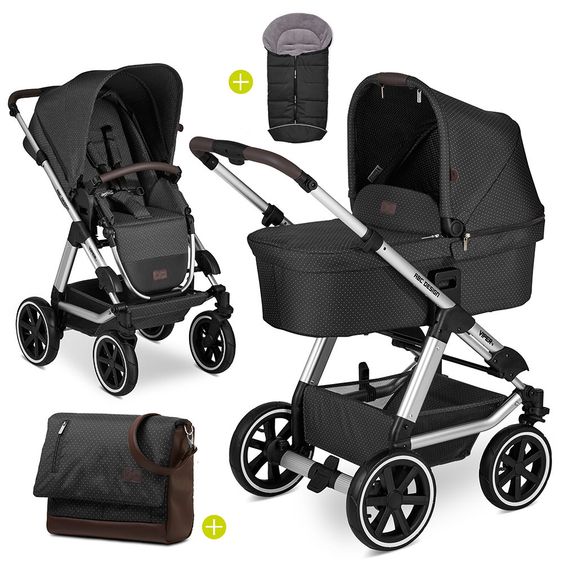 ABC Design Kombi-Kinderwagen Viper 4 - inkl. Babywanne, Sportsitz, Wickeltasche und Winter-Fußsack - Fashion Edition - Fox