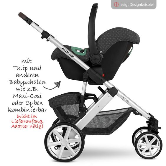 ABC Design Kombi-Kinderwagen Viper 4 - inkl. Babywanne, Sportsitz, Wickeltasche und Winter-Fußsack - Fashion Edition - Fox