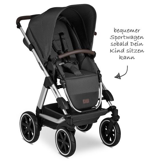 ABC Design Kombi-Kinderwagen Viper 4 - inkl. Babywanne, Sportsitz, Wickeltasche und Winter-Fußsack - Fashion Edition - Fox