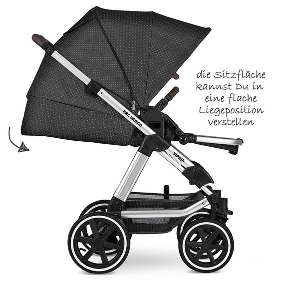 ABC Design Kombi-Kinderwagen Viper 4 - inkl. Babywanne, Sportsitz, Wickeltasche und Winter-Fußsack - Fashion Edition - Fox