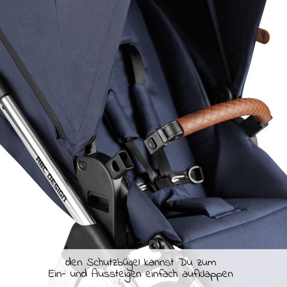 ABC Design Kombi-Kinderwagen Viper 4 - inkl. Babywanne und Sportsitz - Diamond Edition - Navy