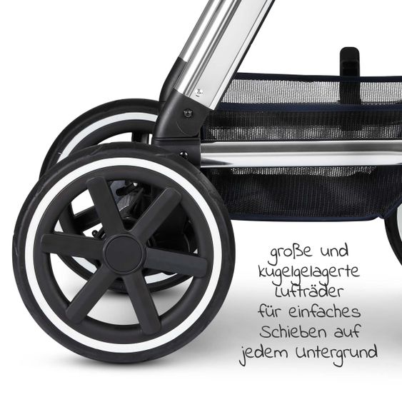 ABC Design Kombi-Kinderwagen Viper 4 - inkl. Babywanne und Sportsitz - Diamond Edition - Navy
