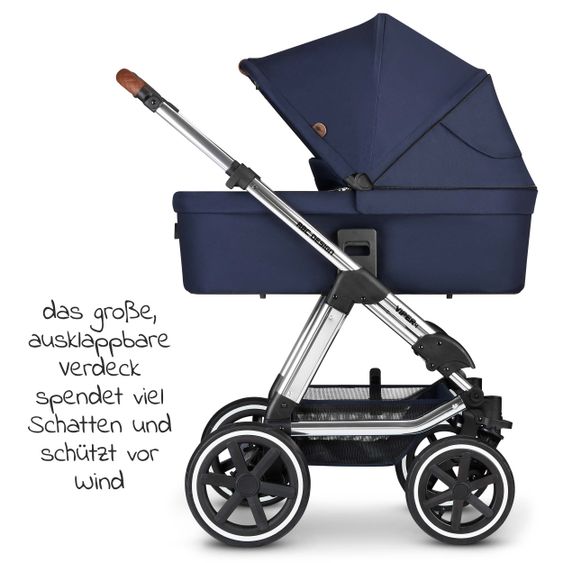 ABC Design Kombi-Kinderwagen Viper 4 - inkl. Babywanne und Sportsitz - Diamond Edition - Navy