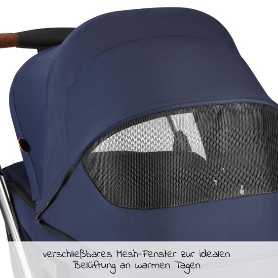 ABC Design Kombi-Kinderwagen Viper 4 - inkl. Babywanne und Sportsitz - Diamond Edition - Navy
