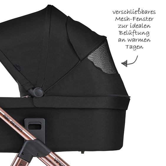 ABC Design Kombi-Kinderwagen Viper 4 - inkl. Babywanne und Sportsitz - Diamond Edition - Rose Gold