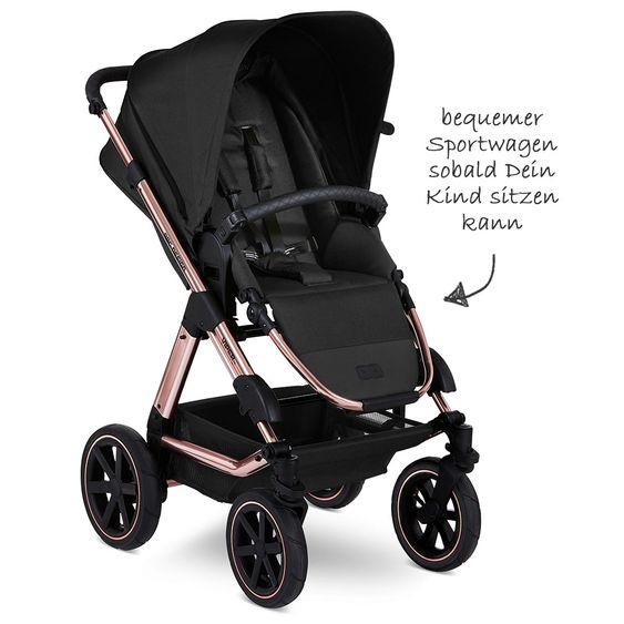 ABC Design Kombi-Kinderwagen Viper 4 - inkl. Babywanne und Sportsitz - Diamond Edition - Rose Gold