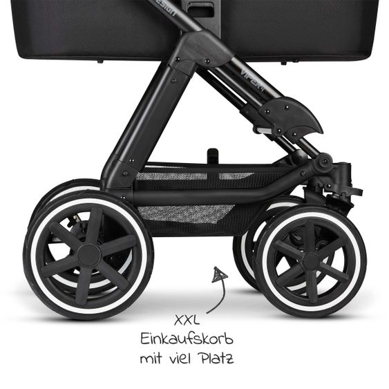 ABC Design Kombi-Kinderwagen Viper 4 - inkl. Babywanne und Sportsitz - Fashion Edition - Midnight