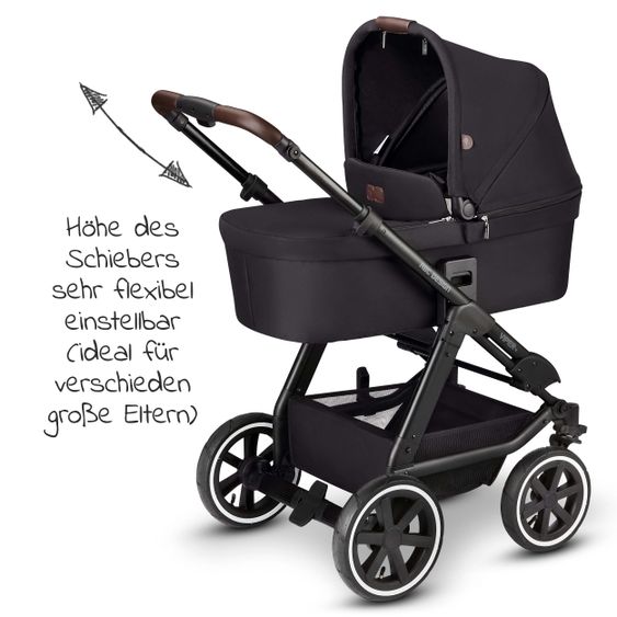 ABC Design Kombi-Kinderwagen Viper 4 - inkl. Babywanne und Sportsitz - Fashion Edition - Midnight
