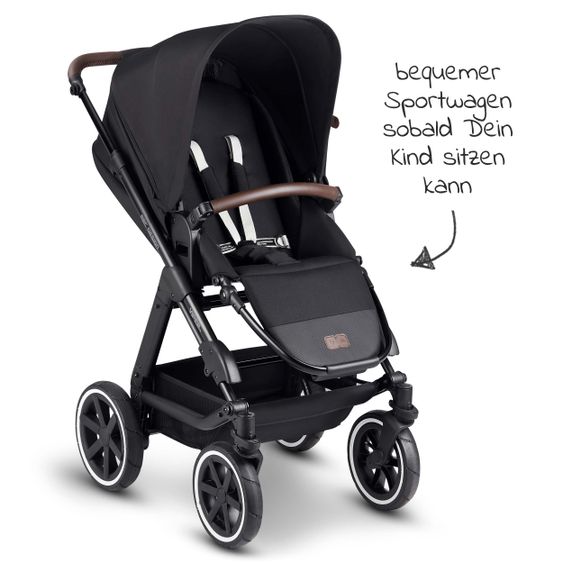 ABC Design Kombi-Kinderwagen Viper 4 - inkl. Babywanne und Sportsitz - Fashion Edition - Midnight