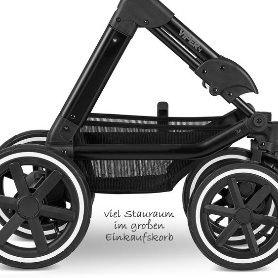 ABC Design Kombi-Kinderwagen Viper 4 - inkl. Babywanne und Sportsitz - Fashion Edition - Smaragd