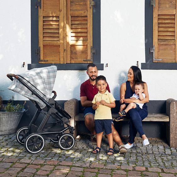 ABC Design Kombi-Kinderwagen Viper 4 - inkl. Babywanne und Sportsitz - Fashion Edition - Smaragd