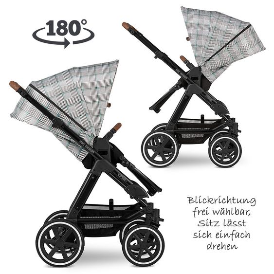 ABC Design Kombi-Kinderwagen Viper 4 - inkl. Babywanne und Sportsitz - Fashion Edition - Smaragd