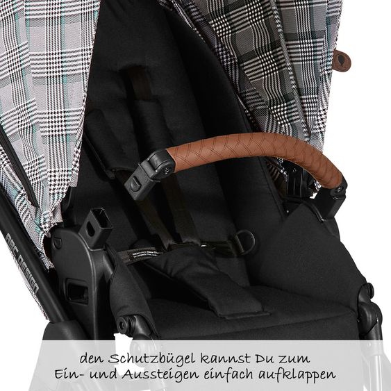 ABC Design Kombi-Kinderwagen Viper 4 - inkl. Babywanne und Sportsitz - Fashion Edition - Smaragd