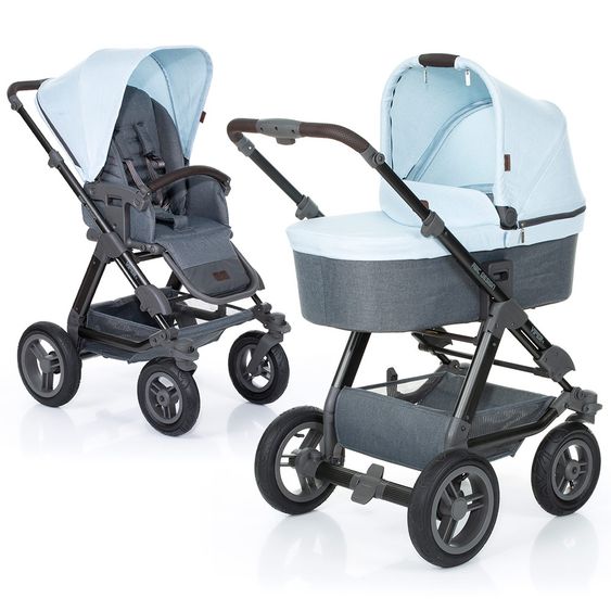ABC Design Kombi-Kinderwagen Viper 4 - inkl. Babywanne und Sportsitz - Ice