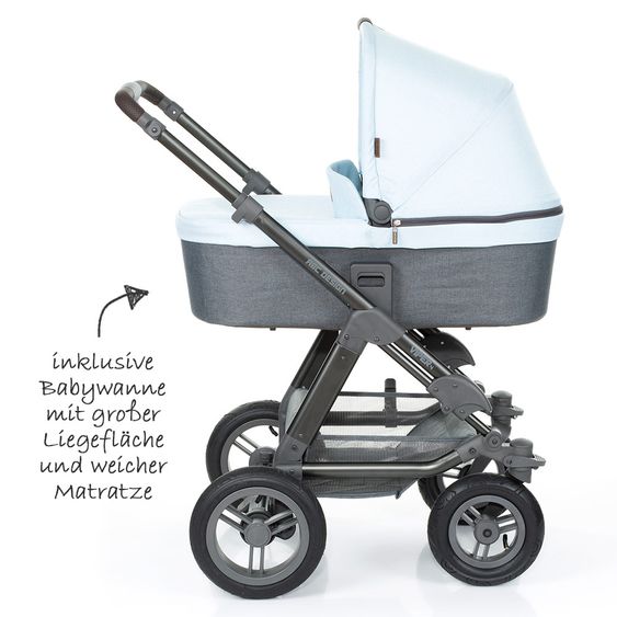 ABC Design Kombi-Kinderwagen Viper 4 - inkl. Babywanne und Sportsitz - Ice