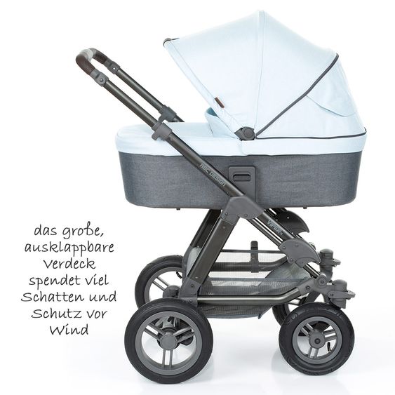 ABC Design Kombi-Kinderwagen Viper 4 - inkl. Babywanne und Sportsitz - Ice