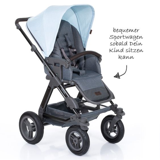 ABC Design Kombi-Kinderwagen Viper 4 - inkl. Babywanne und Sportsitz - Ice