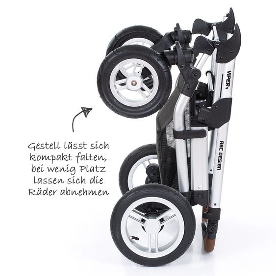 ABC Design Combi pushchair Viper 4 - incl. baby bath and sports seat - piano