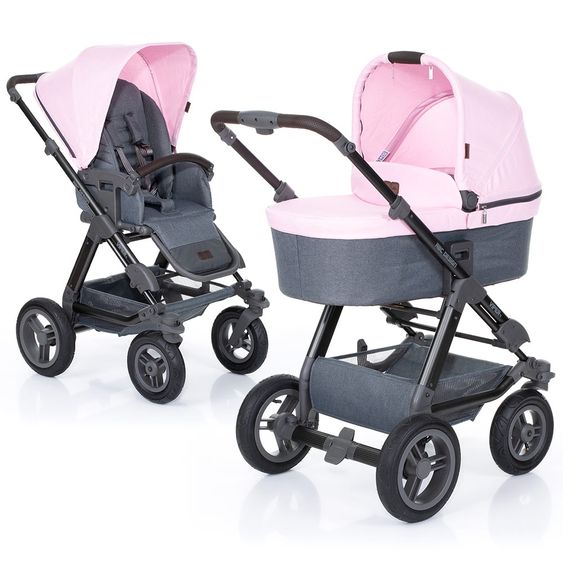 ABC Design Kombi-Kinderwagen Viper 4 - inkl. Babywanne und Sportsitz - Rose