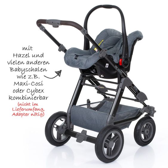 ABC Design Kombi-Kinderwagen Viper 4 - inkl. Babywanne und Sportsitz - Rose