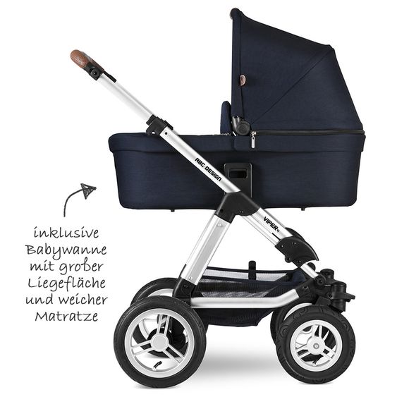 ABC Design Combi stroller Viper 4 - incl. carrycot and sport seat - Shadow
