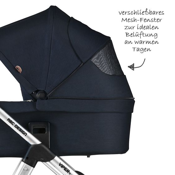 ABC Design Combi stroller Viper 4 - incl. carrycot and sport seat - Shadow