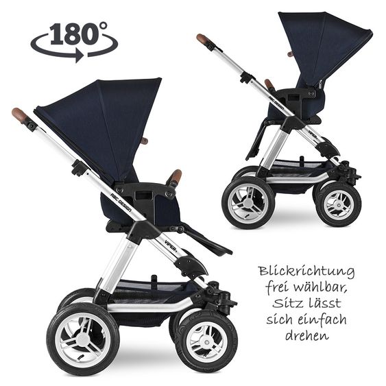 ABC Design Combi stroller Viper 4 - incl. carrycot and sport seat - Shadow