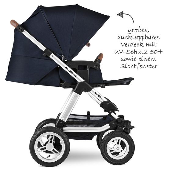 ABC Design Combi stroller Viper 4 - incl. carrycot and sport seat - Shadow